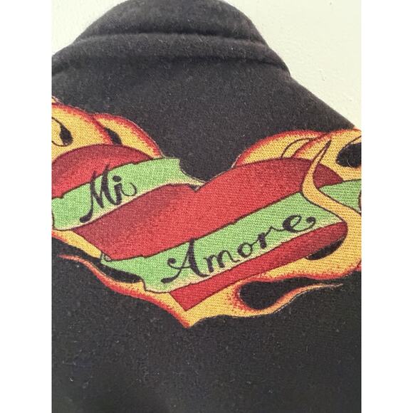 Till the End Raw 7 100% Cashmere Poncho Cape Tattoo Art Black One Size $595 Y2K - Picture 4 of 6